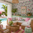Load image into Gallery viewer, Amelia Court Flower Garden Peel and Stick and Traditional Wallpaper