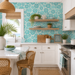 Load image into Gallery viewer, Christie Row Blue Geometric Peel and Stick and Traditional Wallpaper