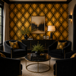 Load image into Gallery viewer, Carmello Art Deco Gold Glam Geometric Peel and Stick and Traditional Wallpaper