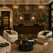 Load image into Gallery viewer, Brittanic Highwalk Dark Tropical Botanical Peel and Stick and Traditional Wallpaper