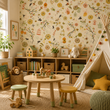 Load image into Gallery viewer, Brenda Gardens Whimsical Botanical Peel and Stick and Traditional Wallpaper