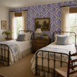Load image into Gallery viewer, Victorian Cottage Blue Botanical Peel and Stick and Traditional Wallpaper