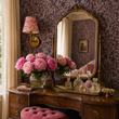 Load image into Gallery viewer, Avenue Gardens Floral Damask Peel and Stick and Traditional Wallpaper