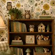 Load image into Gallery viewer, Hoot Owls in the Woods Botanical Peel and Stick and Traditional Wallpaper