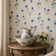 Load image into Gallery viewer, Serina Vintage Blue Floral Cottage Peel and Stick and Traditional Wallpaper