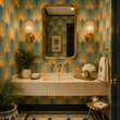 Load image into Gallery viewer, Castle Mews Elegant Art Deco Peel and Stick and Traditional Wallpaper