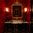 Load image into Gallery viewer, Jezebel Moody Bed of Red Roses Peel and Stick and Traditional Wallpaper
