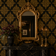Load image into Gallery viewer, Belgrave Street Damask Art-Deco Peel and Stick and Traditional Wallpaper