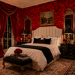 Load image into Gallery viewer, Jezebel Moody Bed of Red Roses Peel and Stick and Traditional Wallpaper