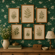 Load image into Gallery viewer, Bedwardine Gardens Green Floral Peel and Stick and Traditional Wallpaper