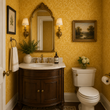 Load image into Gallery viewer, Avaondale Rise Gold Victorian Damask Peel and Stick and Traditional Wallpaper