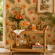 Load image into Gallery viewer, Eden Grove Hibiscus Palm Peel and Stick and Traditional Wallpaper