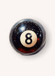 Load image into Gallery viewer, 8 Ball Black and White Wall Art Print