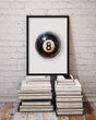 Load image into Gallery viewer, 8 Ball Black and White Wall Art Print