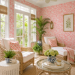 Load image into Gallery viewer, Adrian Avenue Pink Flower Garden Peel and Stick and Traditional Wallpaper