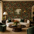Load image into Gallery viewer, Brittanic Highwalk Dark Tropical Botanical Peel and Stick and Traditional Wallpaper