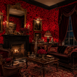Load image into Gallery viewer, Jezebel Moody Bed of Red Roses Peel and Stick and Traditional Wallpaper