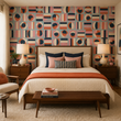 Load image into Gallery viewer, Corbin Bold Geometric Retro Peel and Stick and Traditional Wallpaper