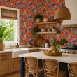 Load image into Gallery viewer, Villa Abstract Bold Tropical Palm Leaves Peel and Stick and Traditional Wallpaper