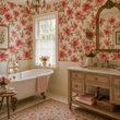 Load image into Gallery viewer, Aaliyah Avenue Pink Roses Peel and Stick and Traditional Wallpaper