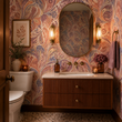 Load image into Gallery viewer, Roberta Funky Boho Floral Peel and Stick and Traditional Wallpaper