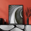 Load image into Gallery viewer, Abstract Black and White Staircase Photograph Wall Art Print