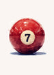 Load image into Gallery viewer, 7 Ball Billiard Ball Abstract Wall Art Print