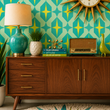 Load image into Gallery viewer, Bright Street Mid Century Modern Atomic Peel and Stick and Traditional Wallpaper