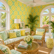 Load image into Gallery viewer, Lemon Squeeze Bold Retro Peel and Stick and Traditional Wallpaper