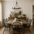 Load image into Gallery viewer, Delisle Road White Herringbone Peel and Stick and Traditional Wallpaper