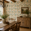 Load image into Gallery viewer, Vermeer Gardens Vintage Cottage Floral Peel and Stick and Traditional Wallpaper