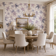 Load image into Gallery viewer, Sabine Purple Abstract Floral Watercolor Peel and Stick and Traditional Wallpaper