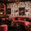 Load image into Gallery viewer, Pink Ladies Atomic Retro Pink and Black Peel and Stick and Traditional Wallpaper