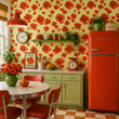 Load image into Gallery viewer, Maisy Bold Vintage Bold Retro Floral Peel and Stick and Traditional Wallpaper