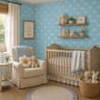 Load image into Gallery viewer, Charity Blue Floral Design with White Daisies Peel and Stick and Traditional Wallpaper