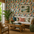 Load image into Gallery viewer, Avalon Pastel Tropical Leaves Peel and Stick and Traditional Wallpaper