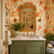 Load image into Gallery viewer, Vyner Place Orange Botanical Peel and Stick and Traditional Wallpaper
