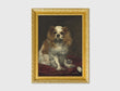 Load image into Gallery viewer, King Charles Spaniel, by Edouard Manet, circa 1866. Realism pet portrait.