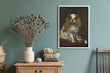 Load image into Gallery viewer, King Charles Spaniel, by Edouard Manet, circa 1866. Realism pet portrait.