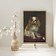Load image into Gallery viewer, King Charles Spaniel, by Edouard Manet, circa 1866. Realism pet portrait.