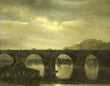 Load image into Gallery viewer, One of the Bridges over the Seine, Paris, in the Moonlight, by Antonie Waldorp, circa 1835