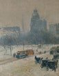 Load image into Gallery viewer, Winter in Union Square, Childe Hassam, circa 1889-1890