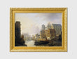 Load image into Gallery viewer, Imaginary View of a Riverside Town with Aachen Cathedral, by Kasparus Karsen, circa 1846