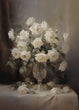 Load image into Gallery viewer, Moody Vintage White Roses Floral Still Life