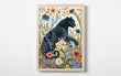 Load image into Gallery viewer, Black Panther Jungle Cat Botanical Wall Art Print