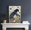 Load image into Gallery viewer, Black Panther Jungle Cat Botanical Wall Art Print