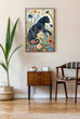 Load image into Gallery viewer, Black Panther Jungle Cat Botanical Wall Art Print