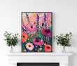 Load image into Gallery viewer, Paint on Canvas Wildflowers Wall Art Print