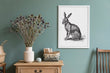 Load image into Gallery viewer, Rabbit Vintage Engraved Illustration Print
