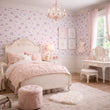 Load image into Gallery viewer, Liliah Avenue Purple Whimsical Floral Peel and Stick and Traditional Wallpaper